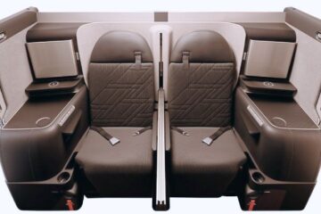 the back seats of a passenger car