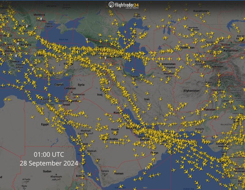 a map of the world with yellow airplanes