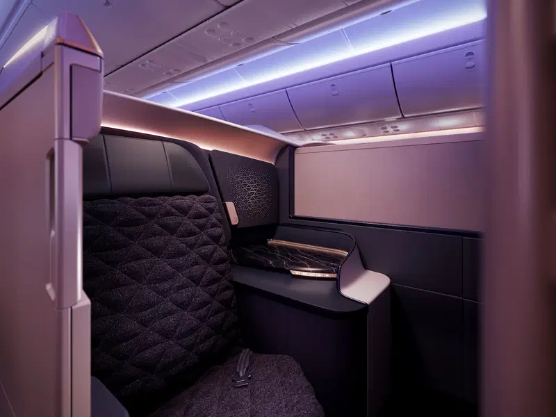 a seat in a plane