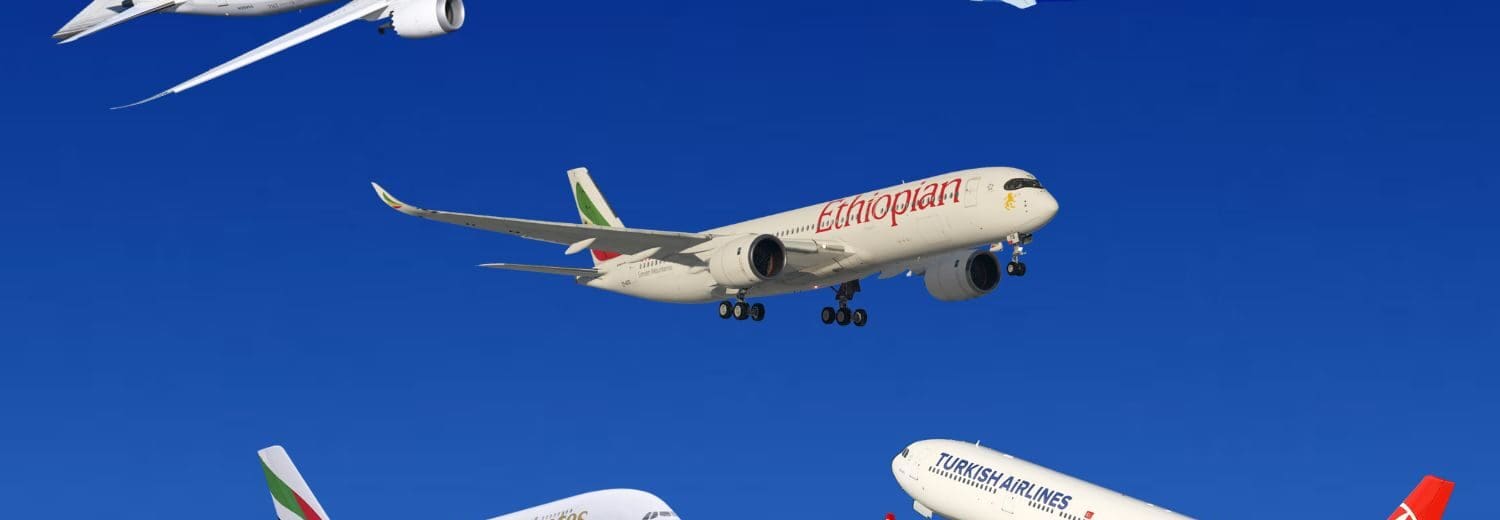 a group of airplanes in the sky