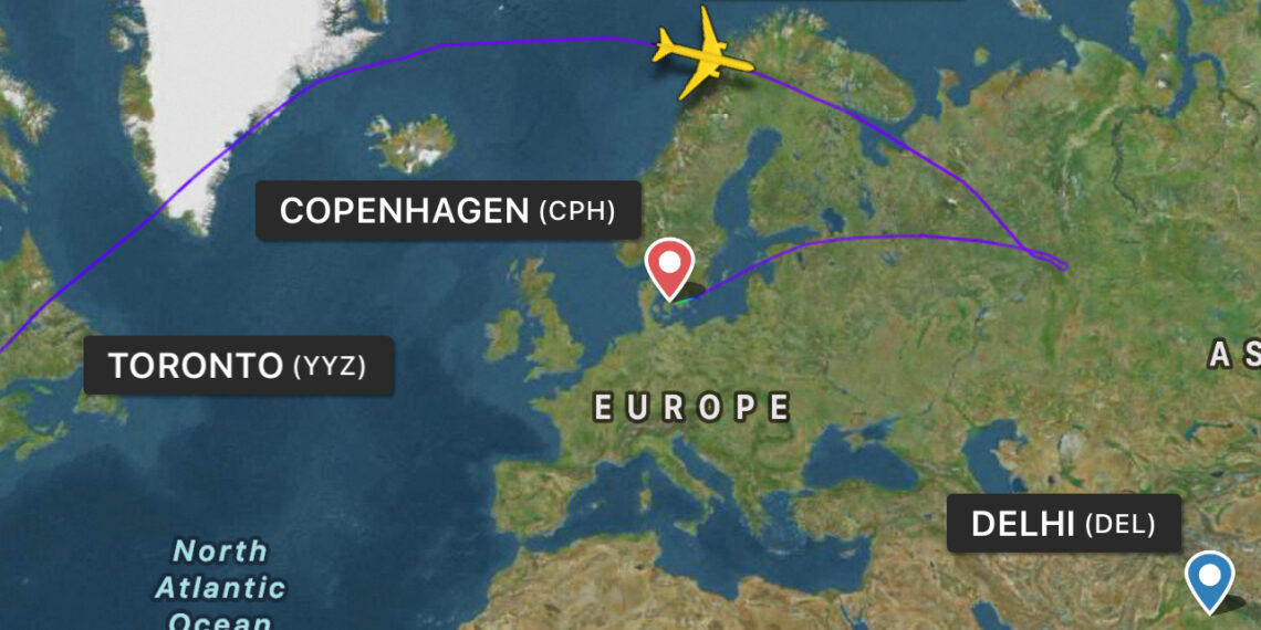 a map of the world with a plane flying