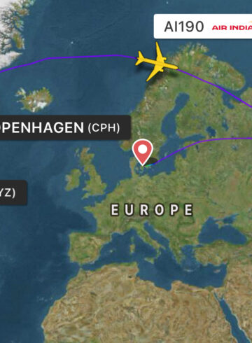 a map of the world with a plane flying