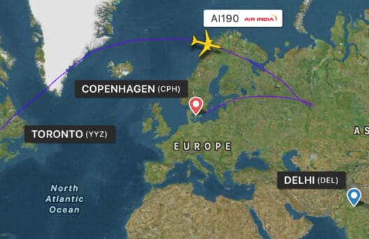 a map of the world with a plane flying