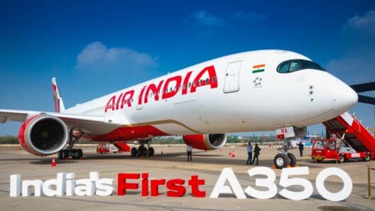 a large white and red airplane