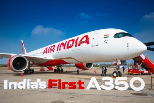 a large white and red airplane