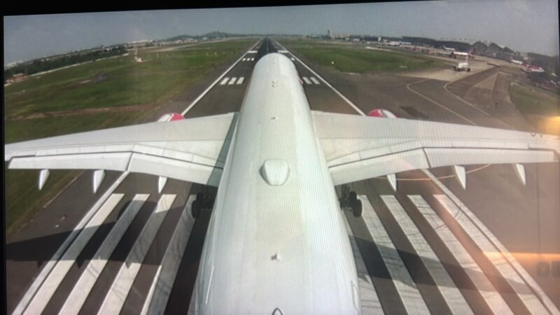 an airplane on a runway