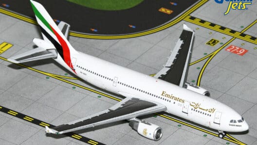 a model airplane on a runway