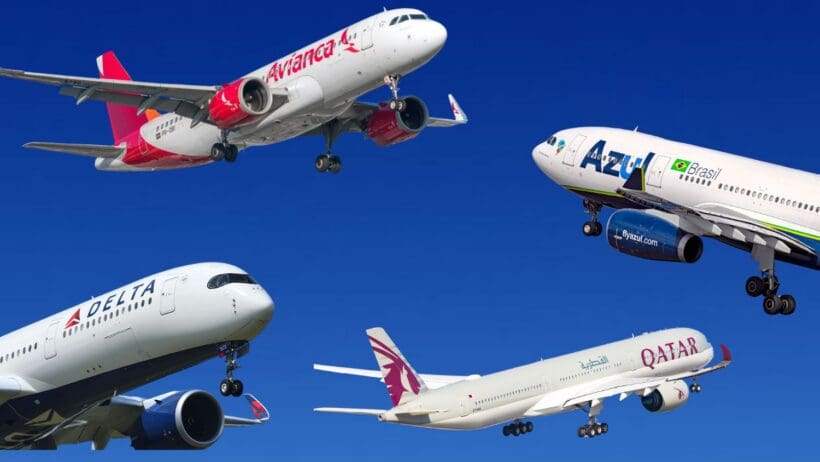 a group of airplanes in the sky