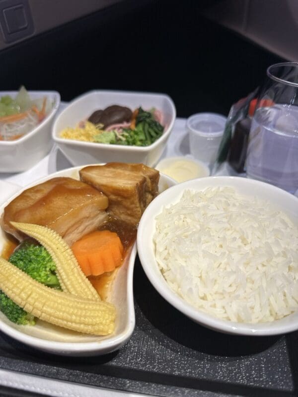 Cathay Pacific Business Class Meal