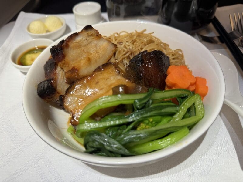 Singapore Airlines Business Class Dining