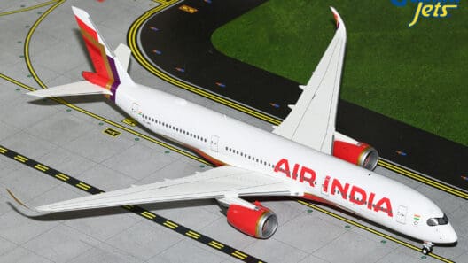 a model airplane on a runway