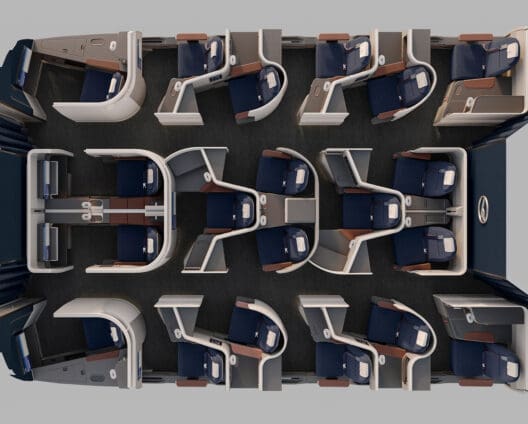 a top view of a plane