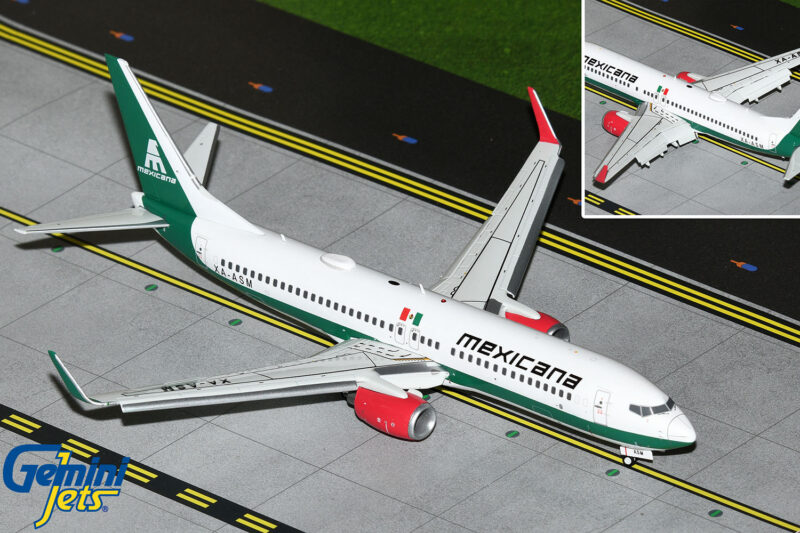 GeminiJets G2MXA1303F 1:200 Mexicana Boeing 737-800 (Flaps Down) XA-ASM