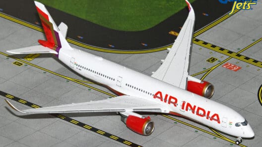 a model airplane on a runway