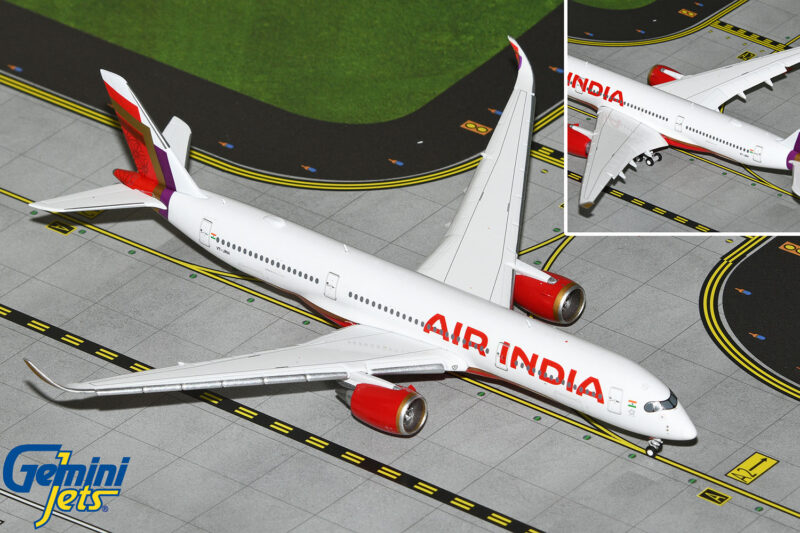 GeminiJets GJAIC2254F 1:400 Air India Airbus A350-900 (Flaps Down) VT-JRH