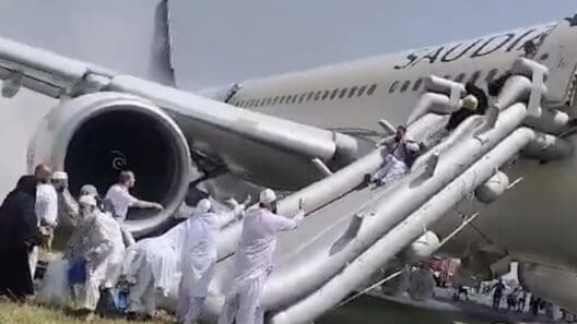 a group of people climbing a plane