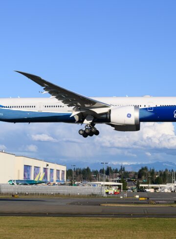 a plane taking off from a runway