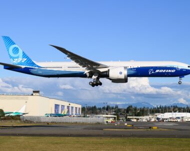 a plane taking off from a runway