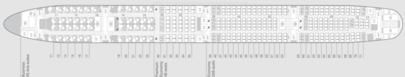 Cathay Pacific’s retrofitted 777-300ER seat map