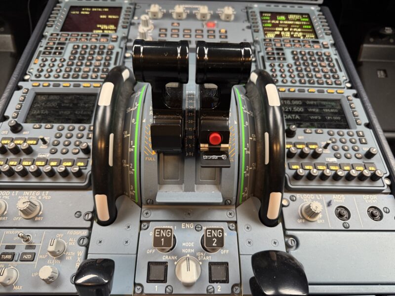 a control panel of an airplane