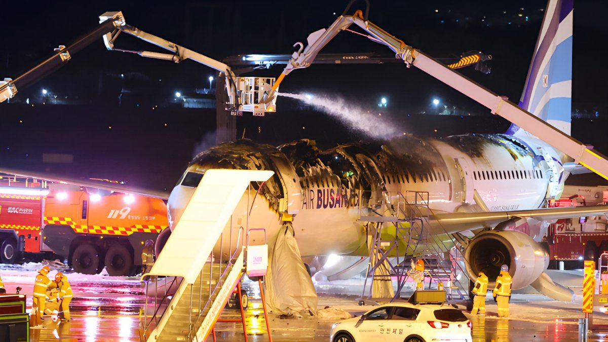 Air Busan A321 Caught Fire in South Korea