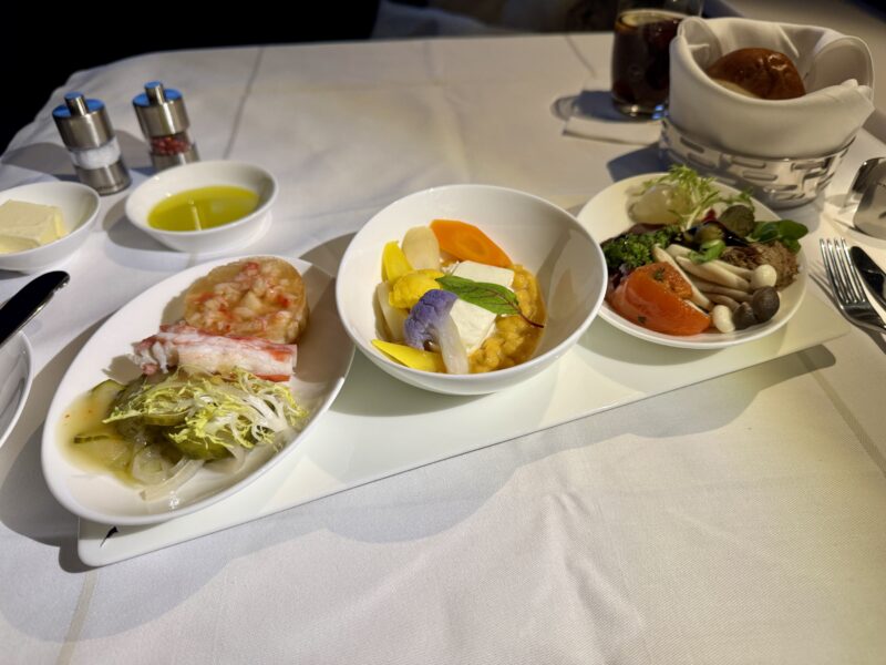 a plate of food on a table