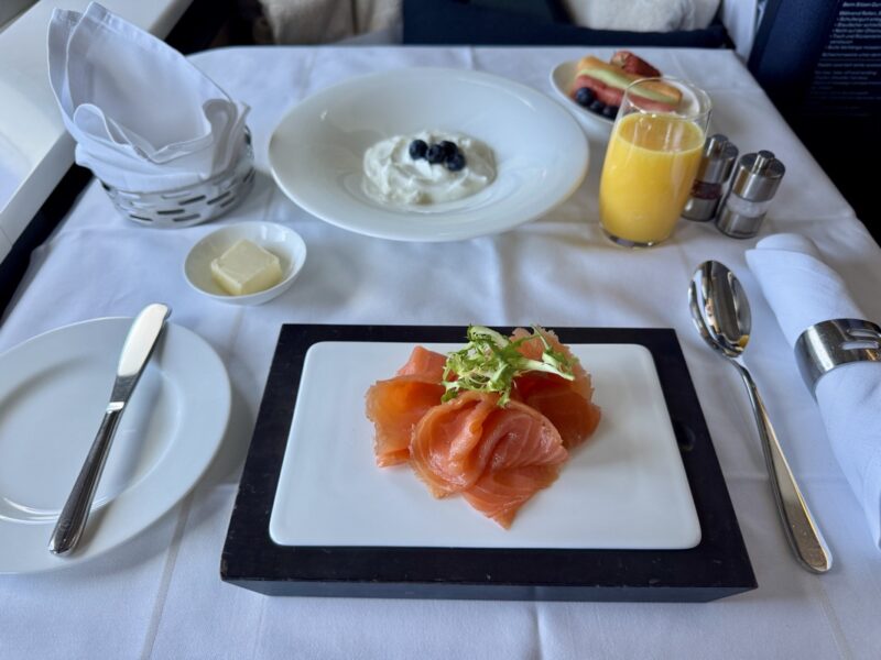 a plate of food on a table