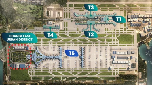 an aerial view of an airport