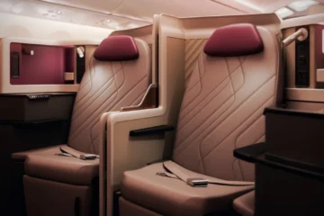 a seat in a plane