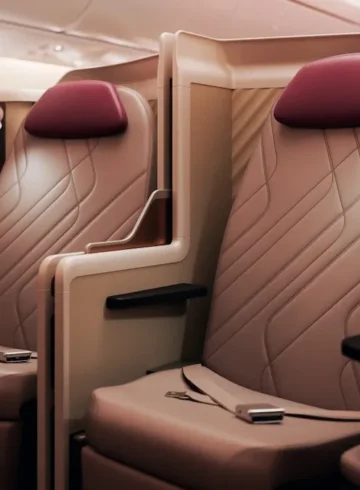 a seat in a plane