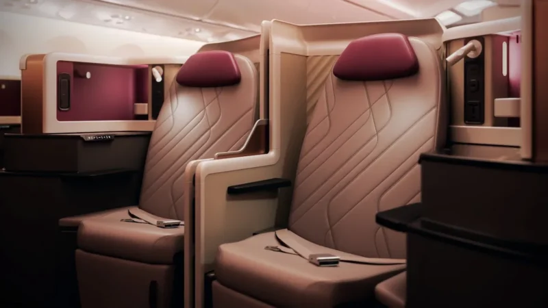 a row of seats in a plane