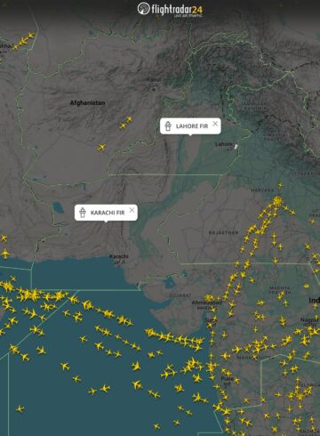 a map of the world with yellow planes