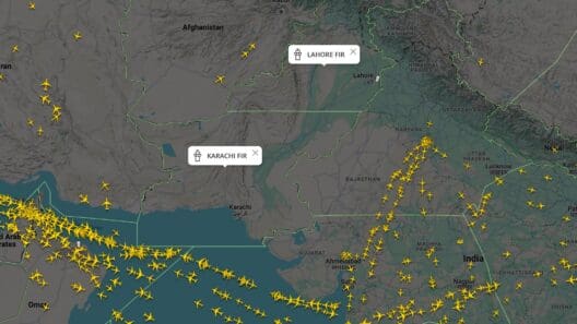 a map of the world with yellow planes