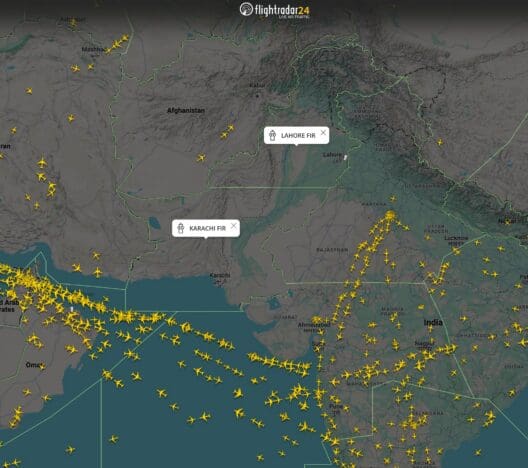 a map of the world with yellow planes