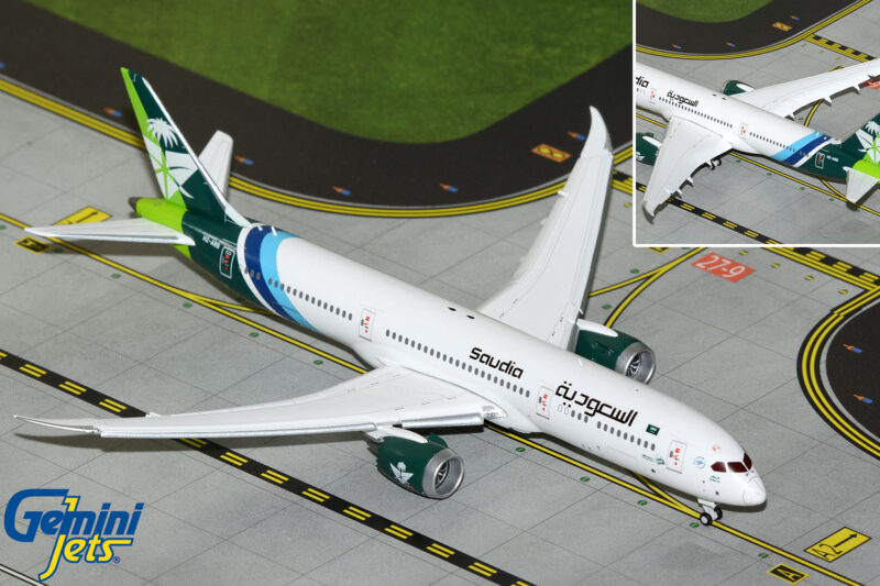 GeminiJets GJSVA2310F 1:400 Saudi Arabian Airlines Boeing 787-9 (Flaps Down) HZ-ARB
