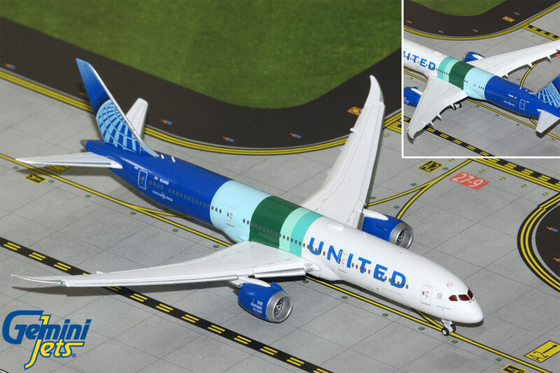 a model airplane on a runway