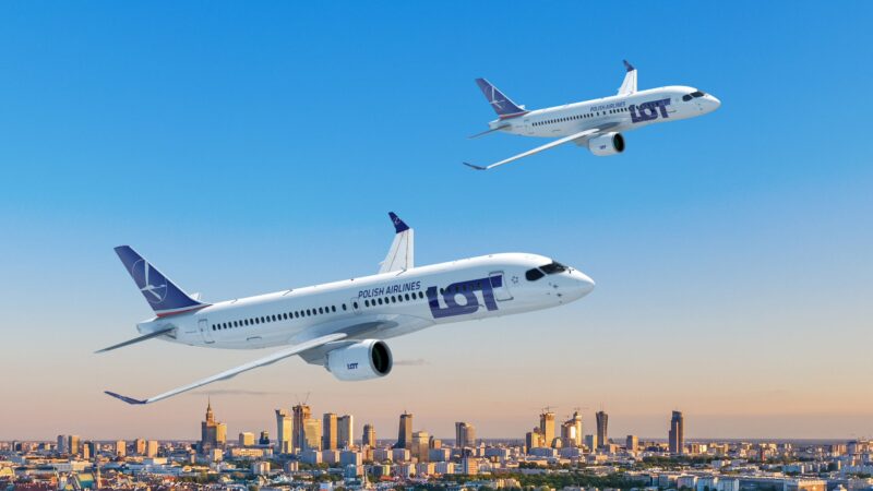 two airplanes flying in the sky