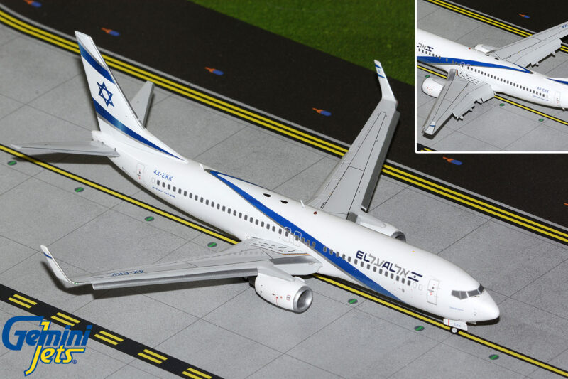 GeminiJets G2ELY1360F 1:200 El Al Boeing 737-800 (Flaps Down) 4X-EKK