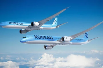 two airplanes in the sky