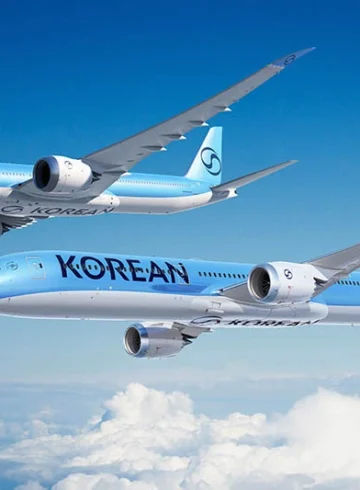 two airplanes in the sky