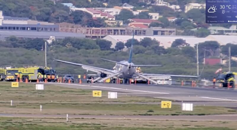 an airplane on a runway