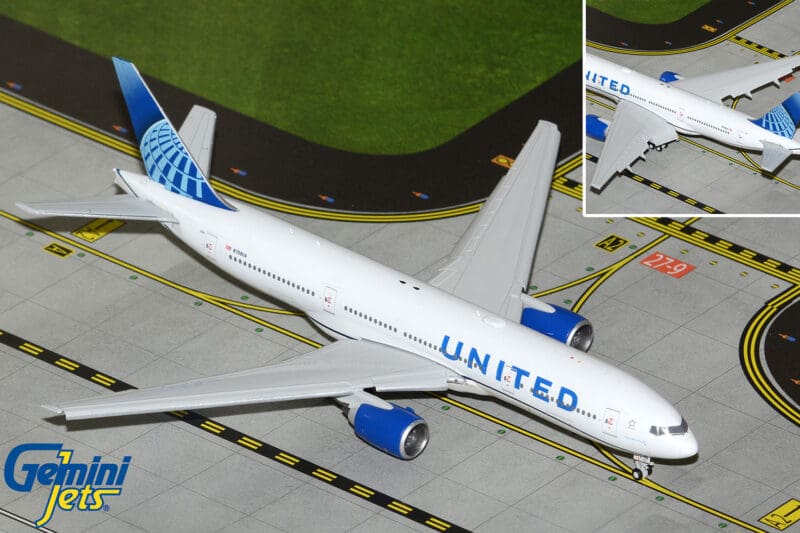 GeminiJets GJUAL2230F 1:400 United Airlines 777-200ER (Flaps Down) N798UA