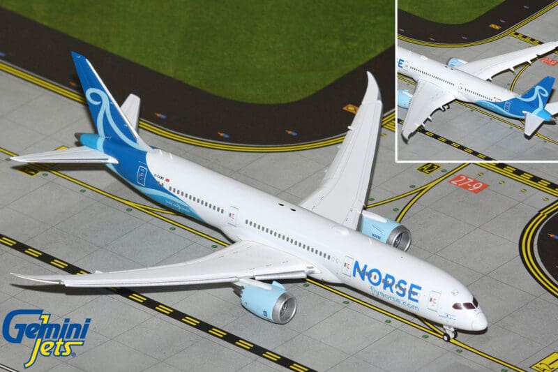 GeminiJets GJUBT2373F 1:400 Norse Atlantic Airways UK B787-9 G-CKWS flaps down