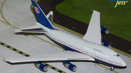 a model airplane on a runway