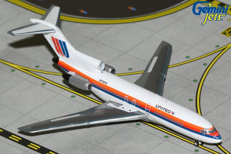 GeminiJets GJUAL2349 1:400 United Airlines Boeing 727-100 "Saul Bass" N7001U