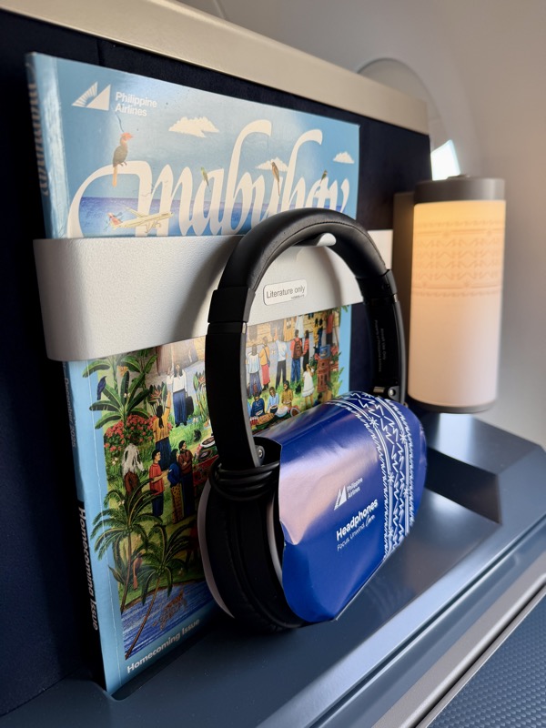 a headphones on a book