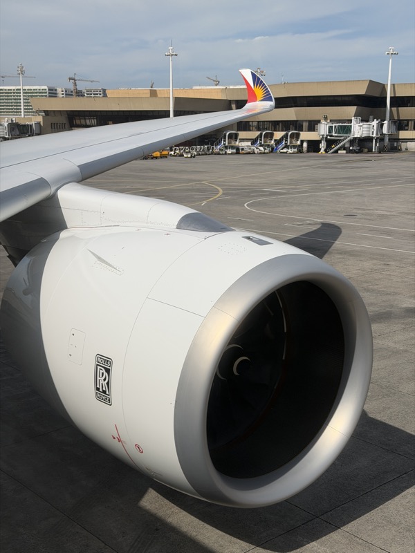 the wing of an airplane