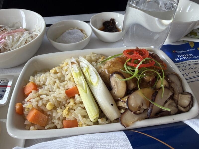a plate of food on a table