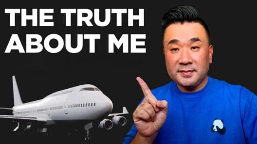 a man pointing his finger in front of a plane