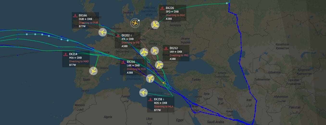 Middle East Airspace Closure